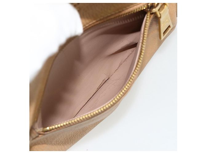PRADA Borsa a Spalla con Catena Pelle Beige Oro Auth 178257 D'oro - vista 23