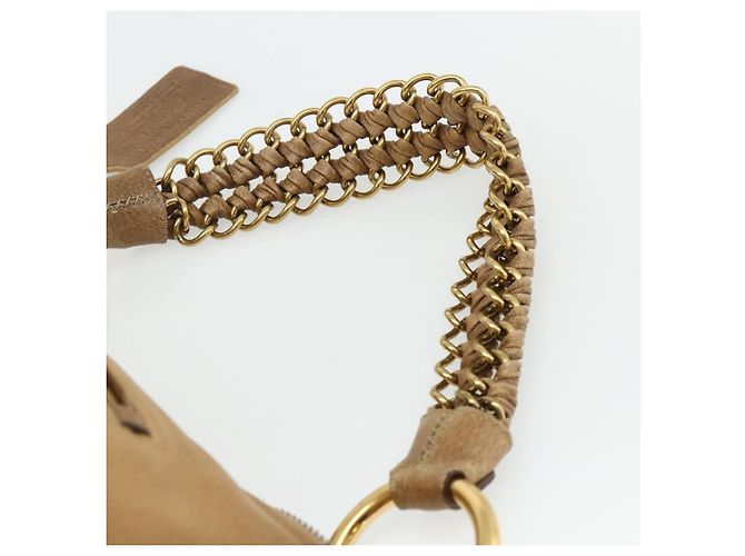 PRADA Borsa a Spalla con Catena Pelle Beige Oro Auth 178257 D'oro - vista 8