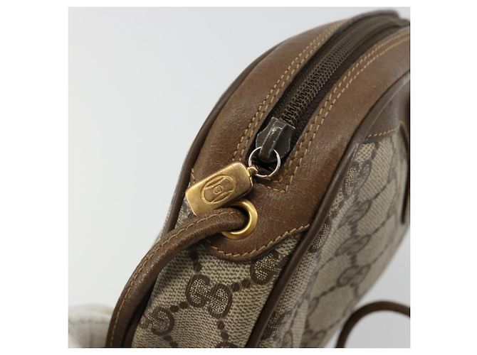 Borsa Sherry Line GG Supreme Web di GUCCI in PVC beige e oro 89 02 066 Auth 177279 D'oro - vista 15