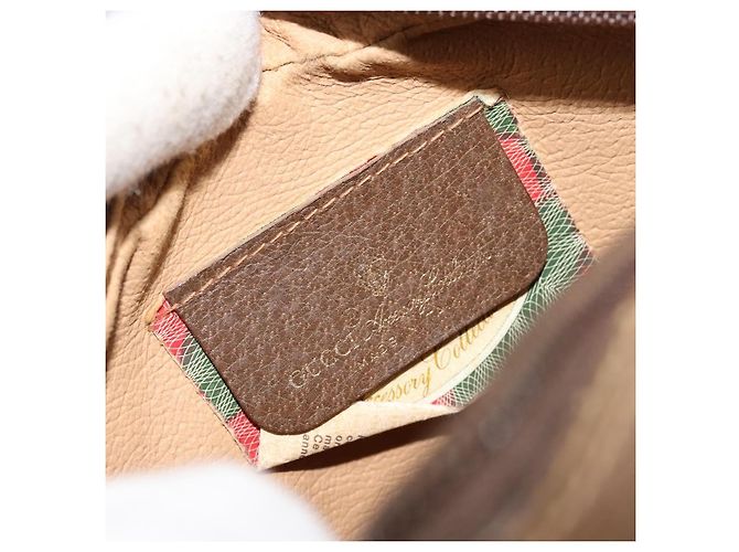 Borsa Sherry Line GG Supreme Web di GUCCI in PVC beige e oro 89 02 066 Auth 177279 D'oro - vista 16