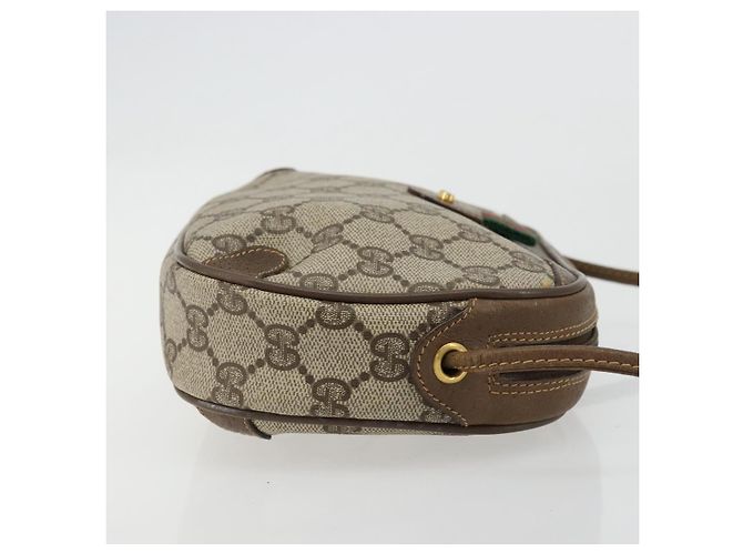 Borsa Sherry Line GG Supreme Web di GUCCI in PVC beige e oro 89 02 066 Auth 177279 D'oro - vista 4