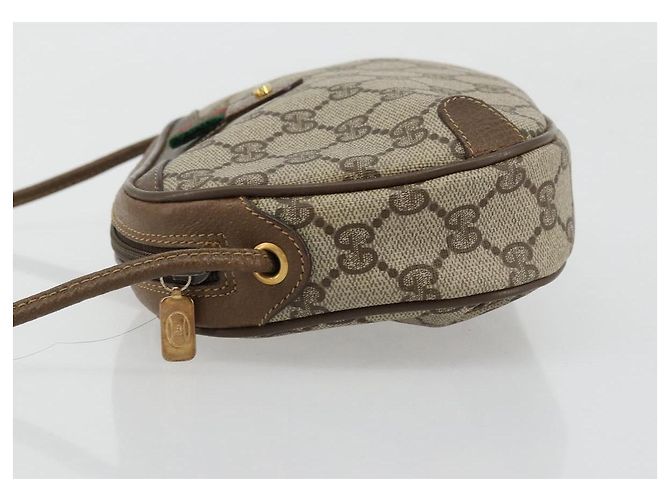 Borsa Sherry Line GG Supreme Web di GUCCI in PVC beige e oro 89 02 066 Auth 177279 D'oro - vista 5
