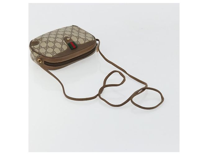 Borsa Sherry Line GG Supreme Web di GUCCI in PVC beige e oro 89 02 066 Auth 177279 D'oro - vista 7