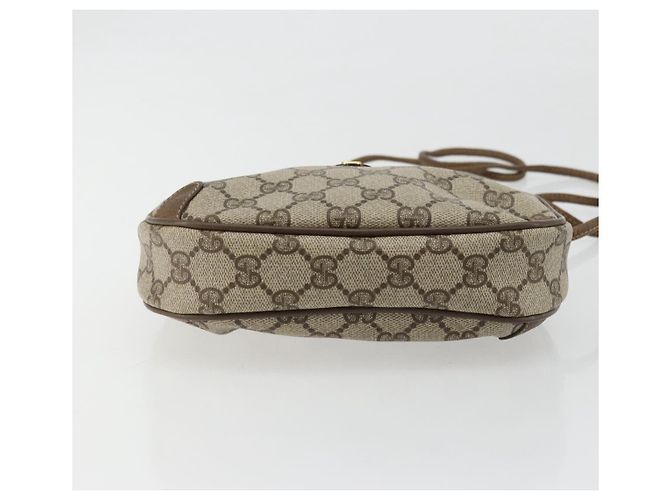 Borsa Sherry Line GG Supreme Web di GUCCI in PVC beige e oro 89 02 066 Auth 177279 D'oro - vista 9