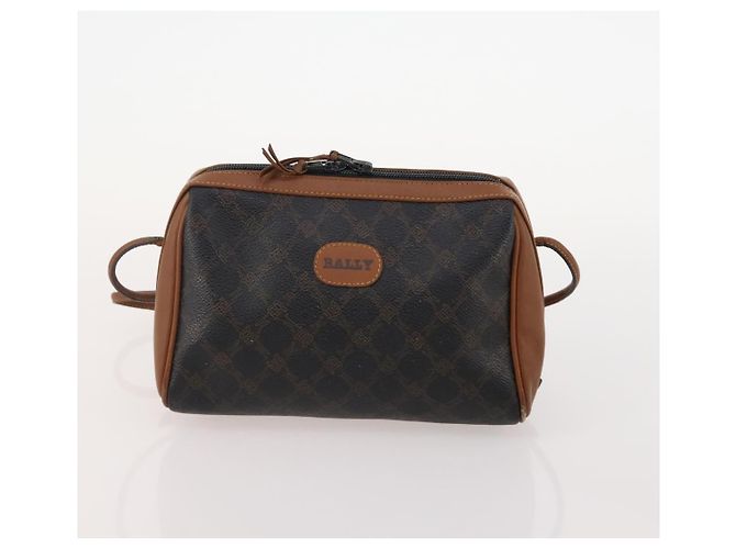BALLY Celine MCM Macadam Tela Vicetos Borsa Pelle 4 Set Nero Auth 175754 Beige - vista 21