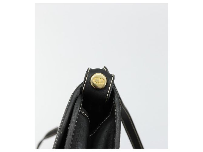 Borsa a Spalla Christian Dior in Pelle Nera e Oro Auth ep14089 Nero D'oro - vista 14