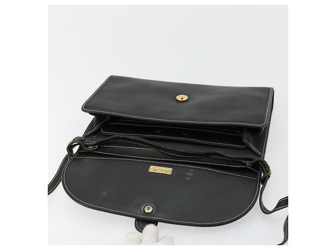 Borsa a Spalla Christian Dior in Pelle Nera e Oro Auth ep14089 Nero D'oro - vista 16