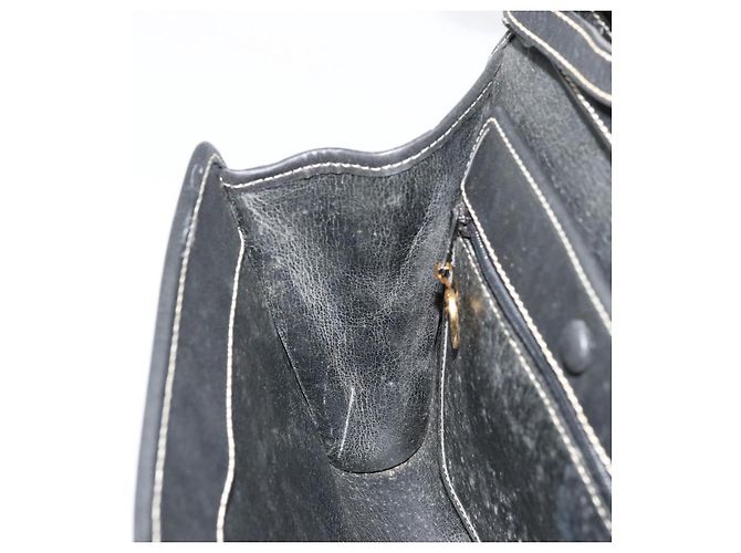 Borsa a Spalla Christian Dior in Pelle Nera e Oro Auth ep14089 Nero D'oro - vista 20