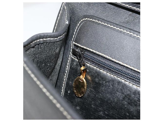 Borsa a Spalla Christian Dior in Pelle Nera e Oro Auth ep14089 Nero D'oro - vista 21