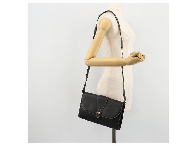 Borsa a Spalla Christian Dior in Pelle Nera e Oro Auth ep14089 Nero D'oro - vista 23