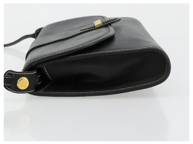 Borsa a Spalla Christian Dior in Pelle Nera e Oro Auth ep14089 Nero D'oro - vista 5