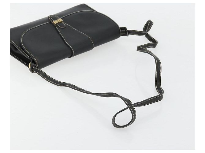Borsa a Spalla Christian Dior in Pelle Nera e Oro Auth ep14089 Nero D'oro - vista 7