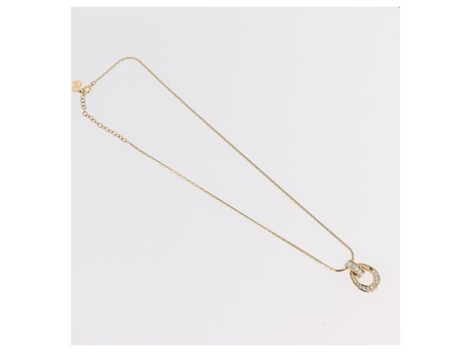 Collana Christian Dior metallo 3 pezzi tono oro Auth 176122 - vista 10