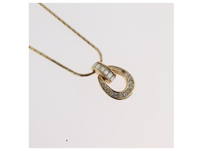 Collana Christian Dior metallo 3 pezzi tono oro Auth 176122 - vista 11