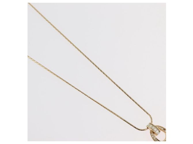 Collana Christian Dior metallo 3 pezzi tono oro Auth 176122 - vista 12