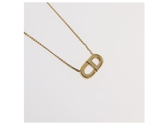 Collana Christian Dior metallo 3 pezzi tono oro Auth 176122 - vista 19