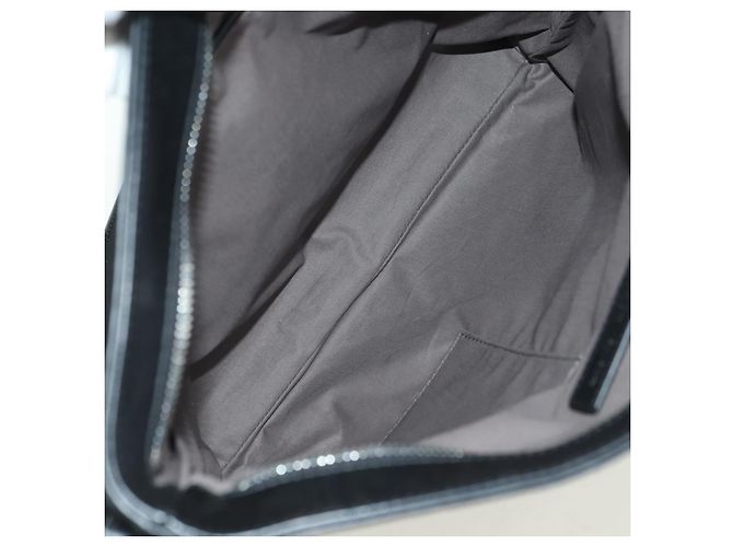 Borsa a Spalla in Pelle Nera Intrecciato Bottega Veneta Argento Auth am11497SAV Nero - vista 17