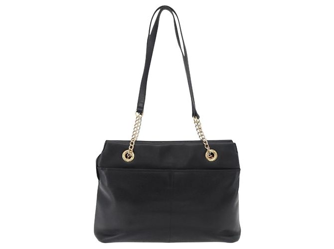BALLY Borsa a Spalla a Catena Pelle Nera Oro Auth ka4189A Nero D'oro - vista 3