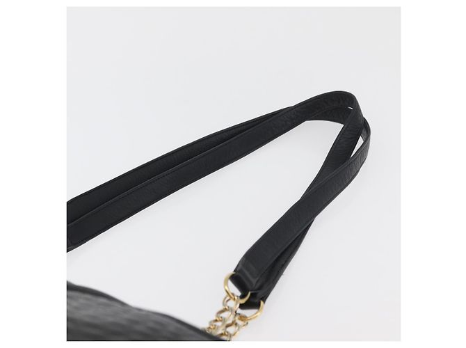 BALLY Borsa a Spalla a Catena Pelle Nera Oro Auth ka4189A Nero D'oro - vista 8