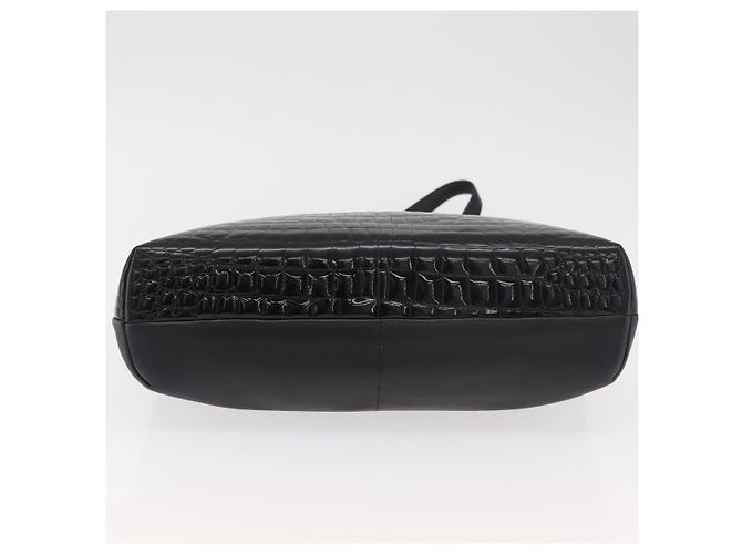 BALLY Borsa a Spalla a Catena Pelle Nera Oro Auth ka4189A Nero D'oro - vista 9