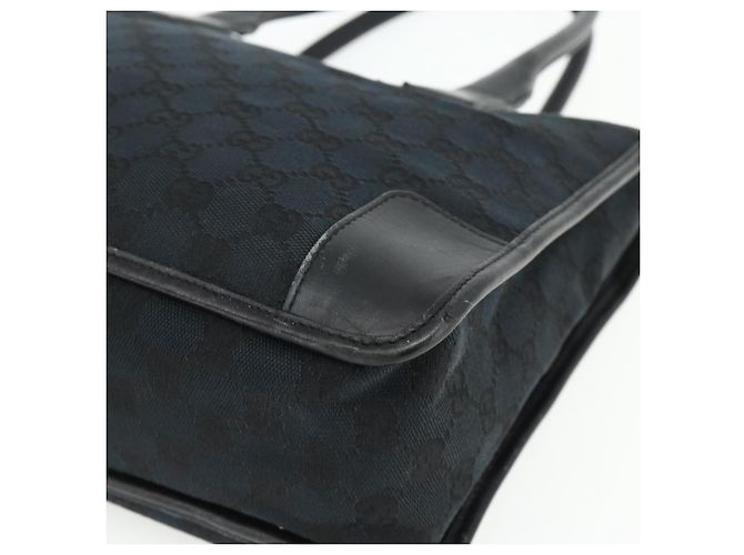 Borsa Tote GG Canvas Gucci Nera Oro Auth 177786 Nero D'oro - vista 10