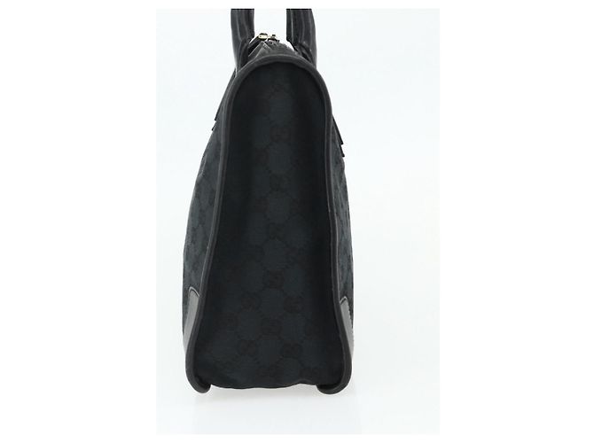Borsa Tote GG Canvas Gucci Nera Oro Auth 177786 Nero D'oro - vista 5