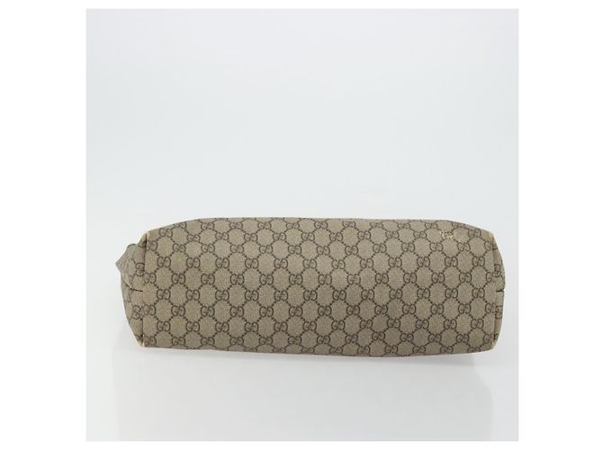 Borsa tote Gucci GG Supreme Web Sherry Line in PVC beige e oro 211134 Auth BA12361 D'oro - vista 9