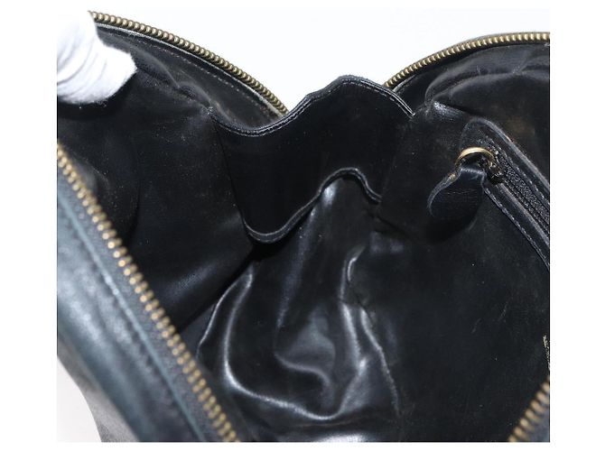Borsa a Spalla Christian Dior in Pelle Nera e Oro Auth bs34854 Nero D'oro - vista 19