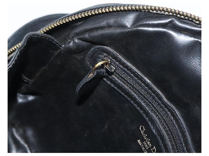 Borsa a Spalla Christian Dior in Pelle Nera e Oro Auth bs34854 Nero D'oro - vista 20