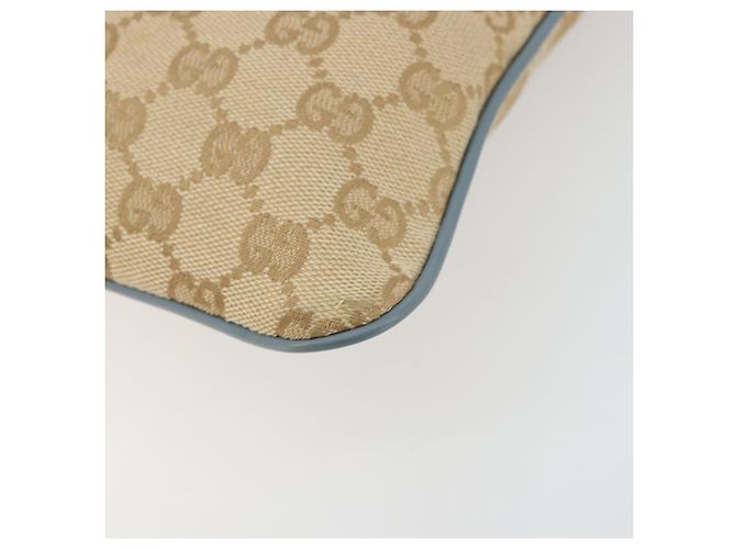 Borsa a Spalla Gucci GG Canvas Sherry Line Beige Argento 146309 Auth 177489A - vista 10