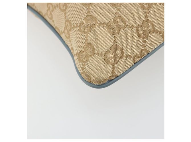 Borsa a Spalla Gucci GG Canvas Sherry Line Beige Argento 146309 Auth 177489A - vista 11