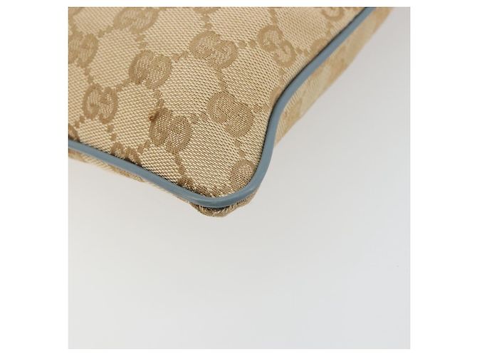 Borsa a Spalla Gucci GG Canvas Sherry Line Beige Argento 146309 Auth 177489A - vista 12