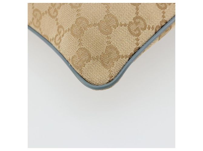 Borsa a Spalla Gucci GG Canvas Sherry Line Beige Argento 146309 Auth 177489A - vista 13