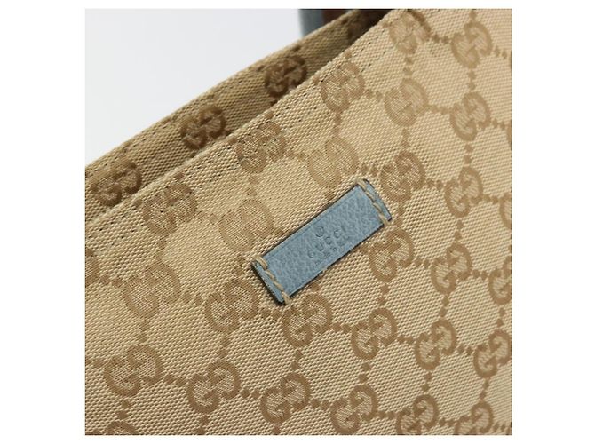 Borsa a Spalla Gucci GG Canvas Sherry Line Beige Argento 146309 Auth 177489A - vista 14