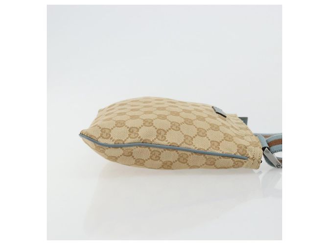 Borsa a Spalla Gucci GG Canvas Sherry Line Beige Argento 146309 Auth 177489A - vista 4