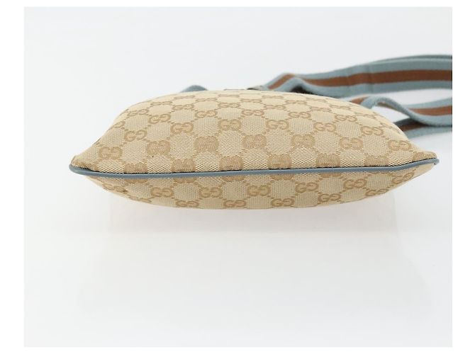 Borsa a Spalla Gucci GG Canvas Sherry Line Beige Argento 146309 Auth 177489A - vista 9