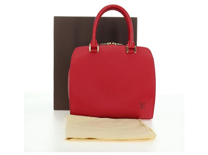 LOUIS VUITTON Borsa a Mano Epi Pont Neuf Rossa M52057 LV Auth ep14351SAV Rosso - vista 12