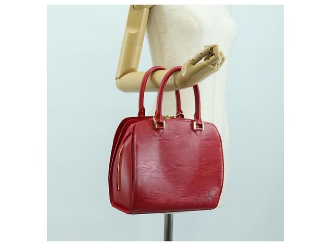 LOUIS VUITTON Borsa a Mano Epi Pont Neuf Rossa M52057 LV Auth ep14351SAV Rosso - vista 25