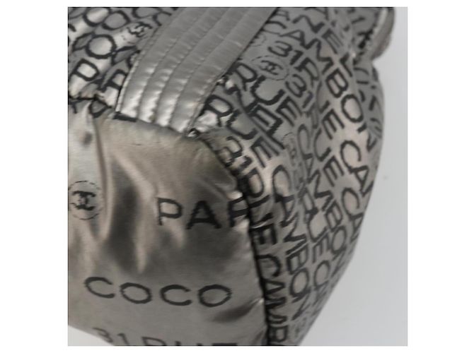 CHANEL Borsa Tote Illimitata Nylon Argento CC Auth bs34865 - vista 10