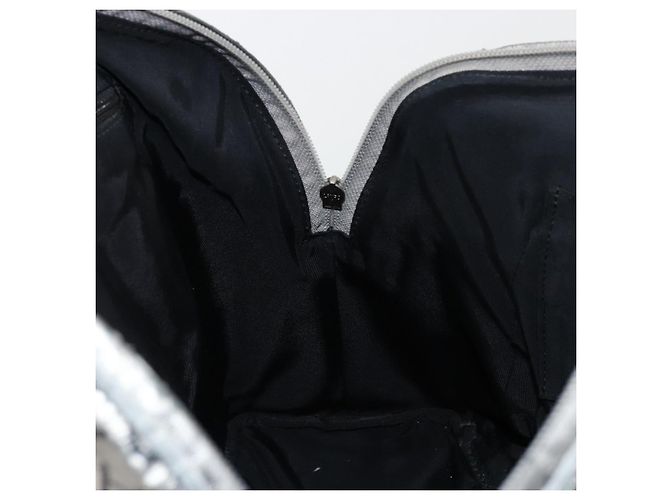 CHANEL Borsa Tote Illimitata Nylon Argento CC Auth bs34865 - vista 17