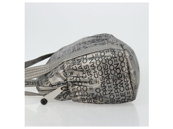 CHANEL Borsa Tote Illimitata Nylon Argento CC Auth bs34865 - vista 5