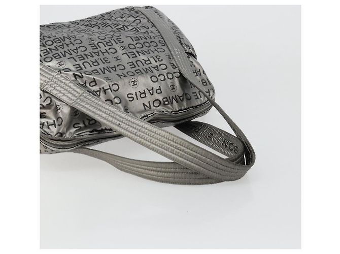 CHANEL Borsa Tote Illimitata Nylon Argento CC Auth bs34865 - vista 7