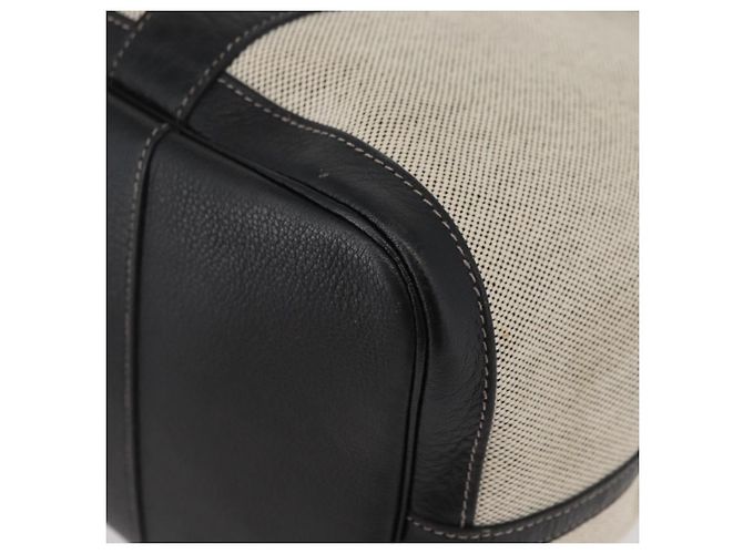 Hermès HERMES Borsa a Mano Garden Party PM Tela Beige Argento Auth bs34986V - vista 12