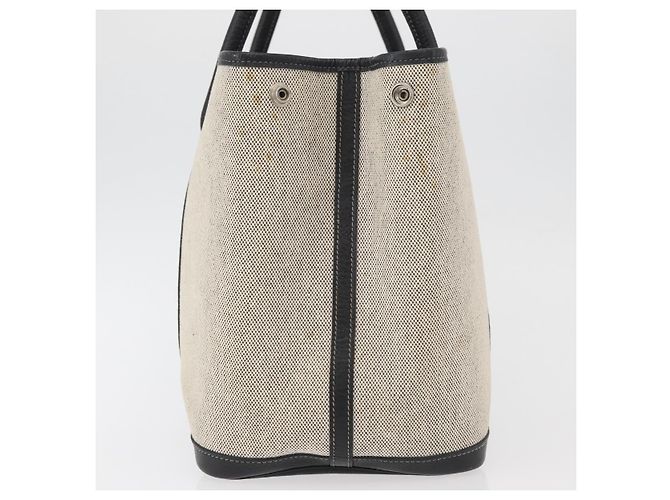 Hermès HERMES Borsa a Mano Garden Party PM Tela Beige Argento Auth bs34986V - vista 4