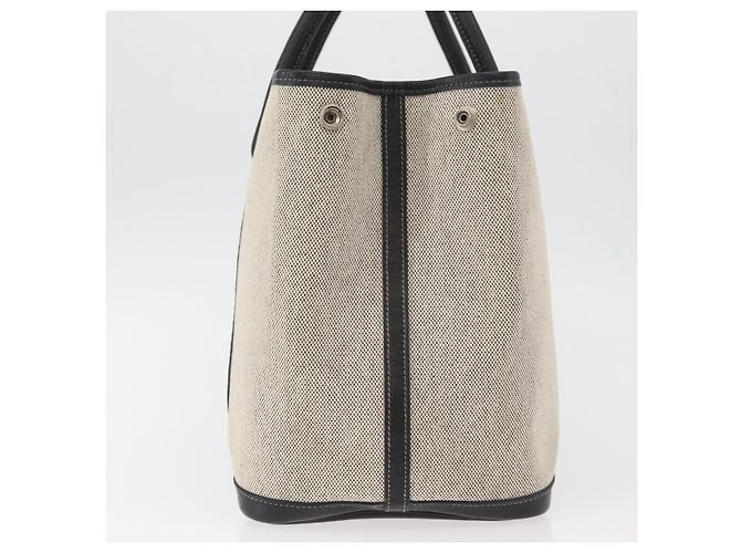Hermès HERMES Borsa a Mano Garden Party PM Tela Beige Argento Auth bs34986V - vista 6
