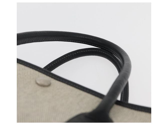 Hermès HERMES Borsa a Mano Garden Party PM Tela Beige Argento Auth bs34986V - vista 9