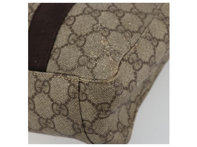 Gucci Bolso de mano GG Supreme de PVC beige 141976 Auth 178060 - vista 10