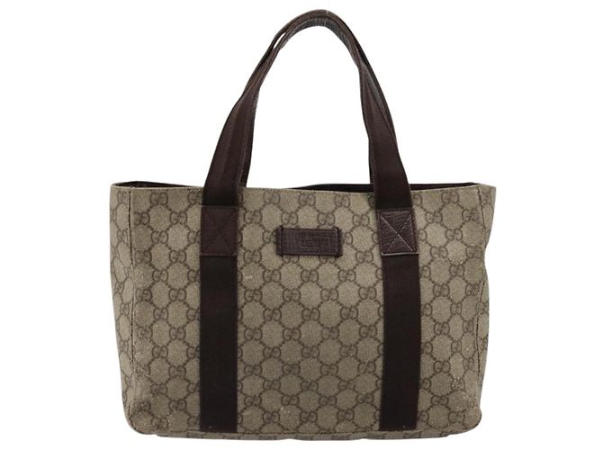 Gucci Bolso de mano GG Supreme de PVC beige 141976 Auth 178060 - vista 2