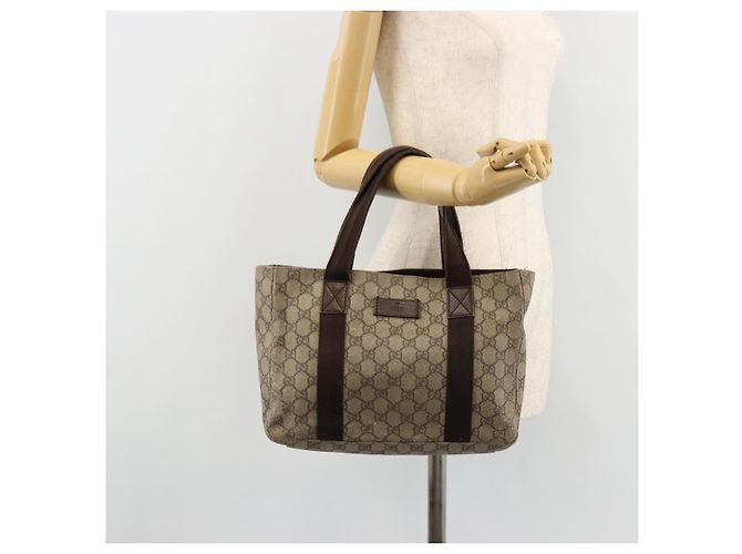 Gucci Bolso de mano GG Supreme de PVC beige 141976 Auth 178060 - vista 22