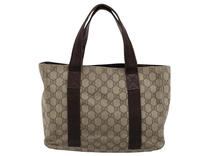 Gucci Bolso de mano GG Supreme de PVC beige 141976 Auth 178060 - vista 3